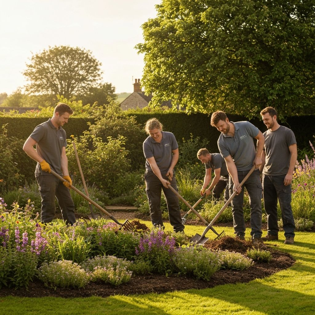 N J Landscaping team at work